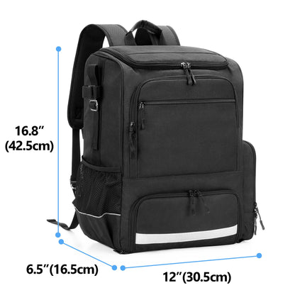 SAMDEW Wheelchair Backpack, Wheelchair Bag to Hang on Back, with Thermal Insulation Pockets for Medicine & Lunch Box, Functional Wheelchair Accessories with Crutches Pockets, Bag Only, Patented Design