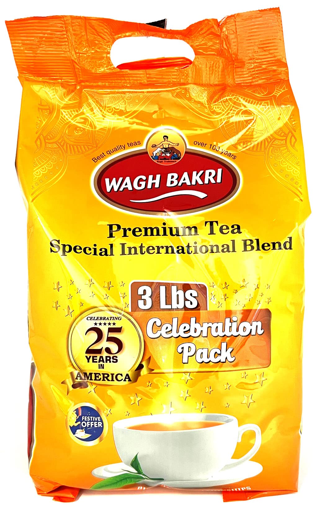 Wagh Bakri Premium Black Tea, Special International Blend, 3 lb (Pack of 1)