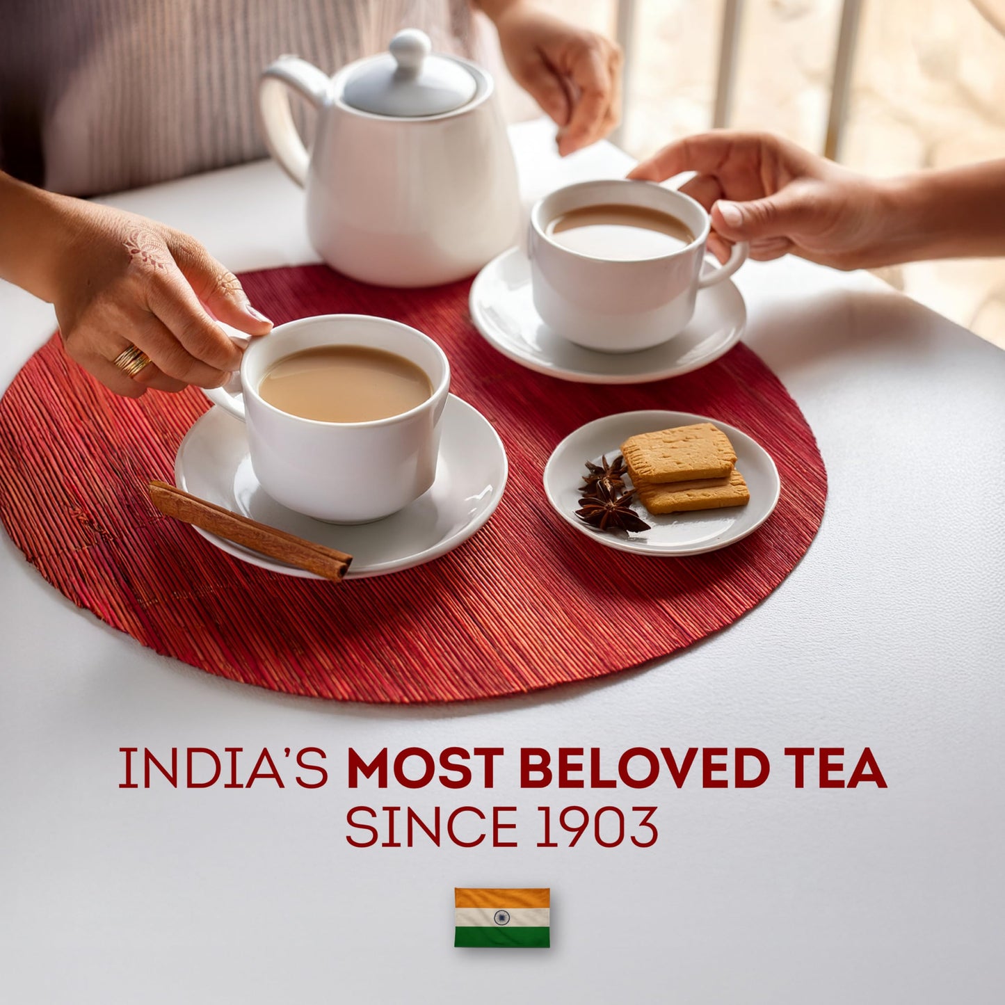 Red Label Tea | Loose Tea | Premium Brooke Bond | Black Tea | Indian Chai | Rich & Refreshing Flavor | Compatible for Chai | 450 Grams (Pack of 1)