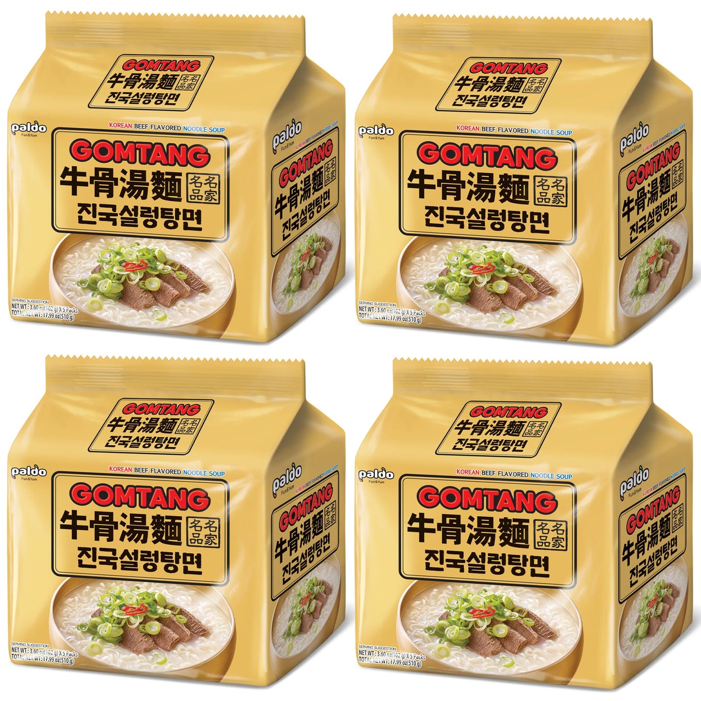 PALDO FUN & YUM Gomtang Ramen 20-Pack, 4.05 ounce (pack of 20)