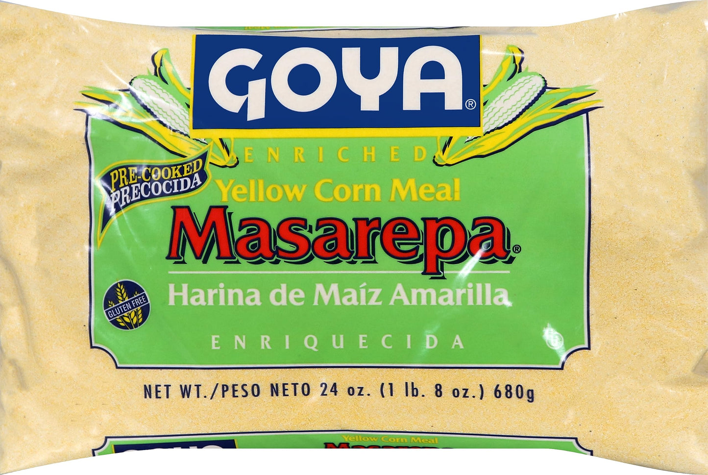 Goya Foods Masarepa Pre-Cooked Yellow Corn Meal, 24 Ounce (Pack of 12)