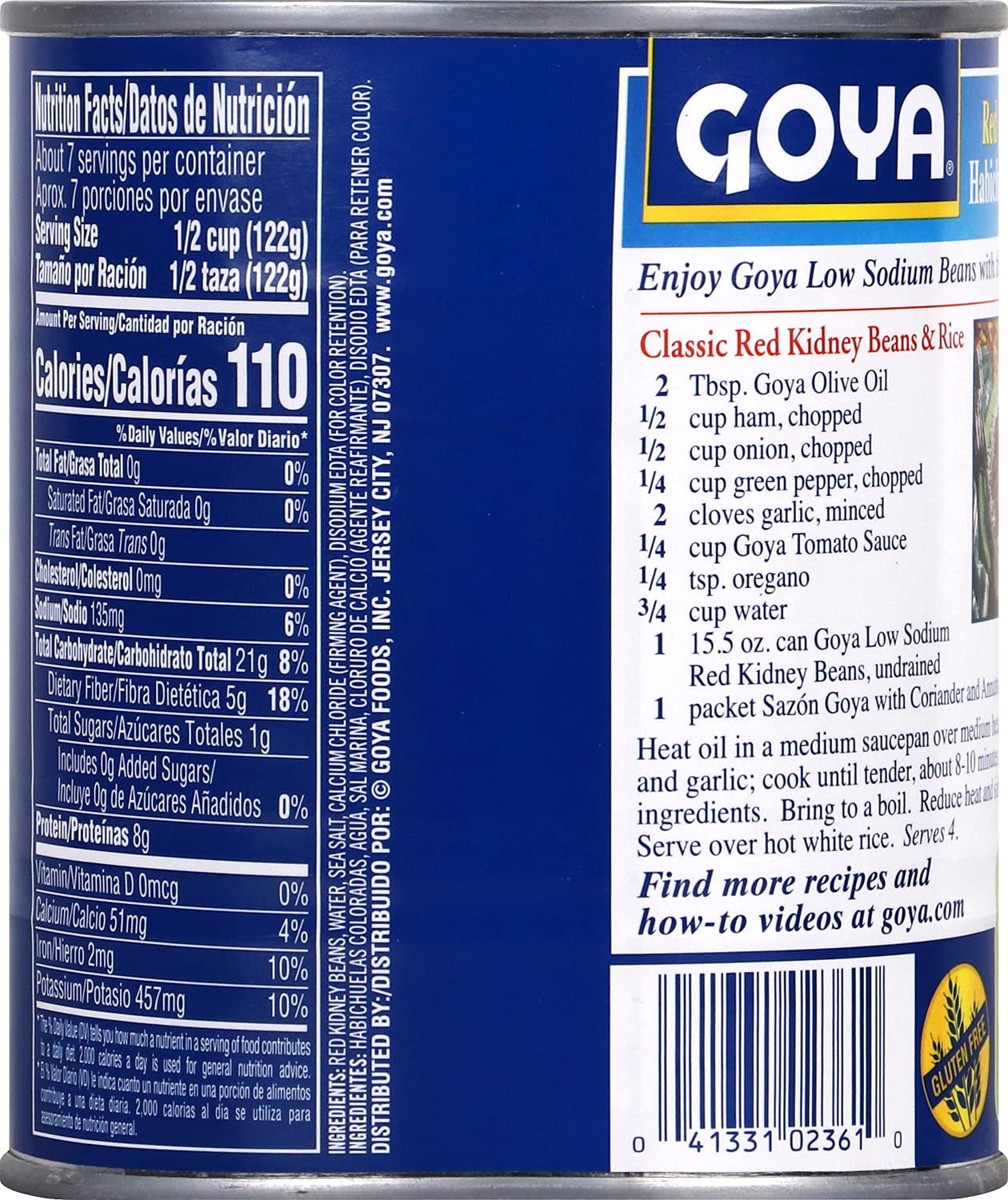 Goya Foods Low Sodium Red Kidney Beans, 29 Ounce (Pack of 12)
