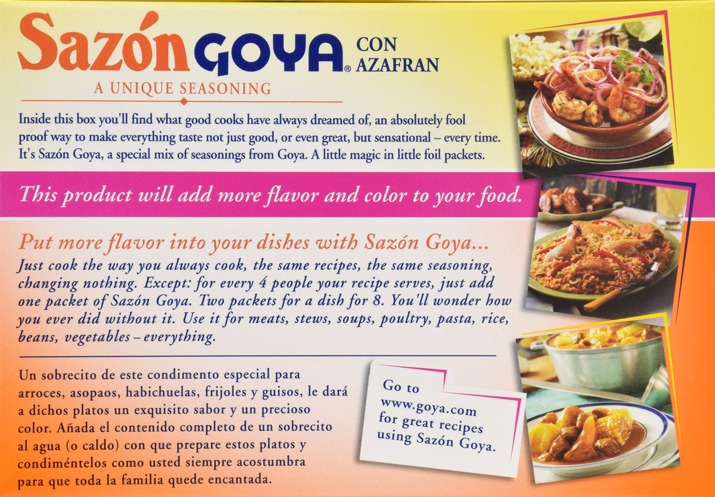 Goya Sazón Seasoning With Azafran, 3.52 Oz