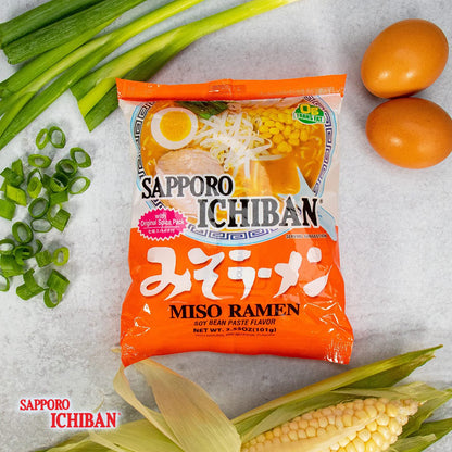 Sapporo Ichiban Miso Ramen Noodles, 17.75 Oz