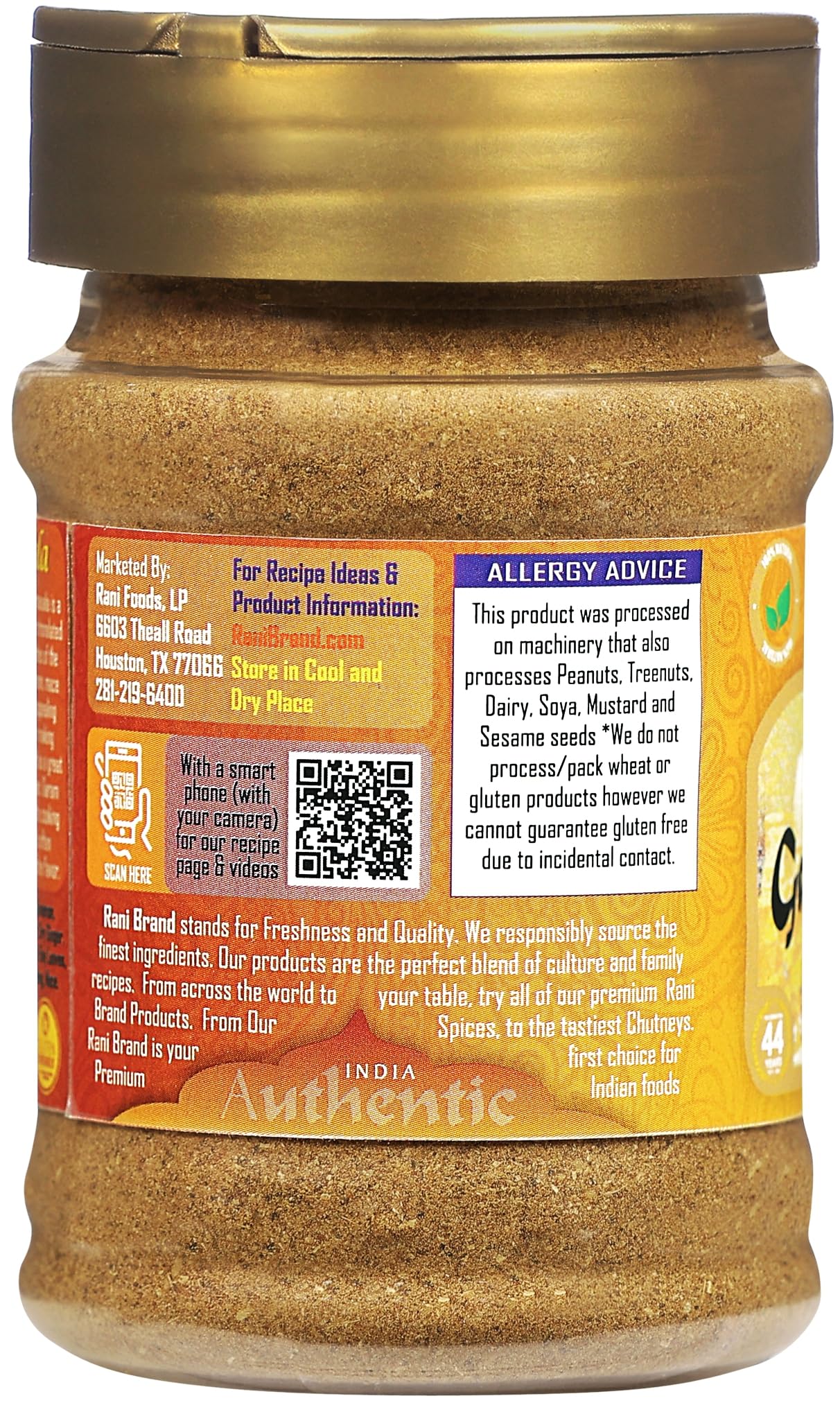 Rani Garam Masala Indian 11-Spice Blend 3oz (85g) PET Jar ~ All Natural, Salt-Free | Vegan | No Colors | Gluten Friendly | NON-GMO | Kosher | Indian Origin