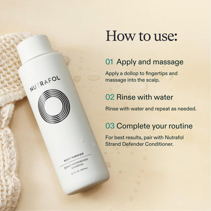 Nutrafol Shampoo, Cleanse and Hydrate Hair and Scalp, Improves Hair Volume, Strength and Texture, Physician-formulated for Thinning Hair, Color Safe, Sulfate Free