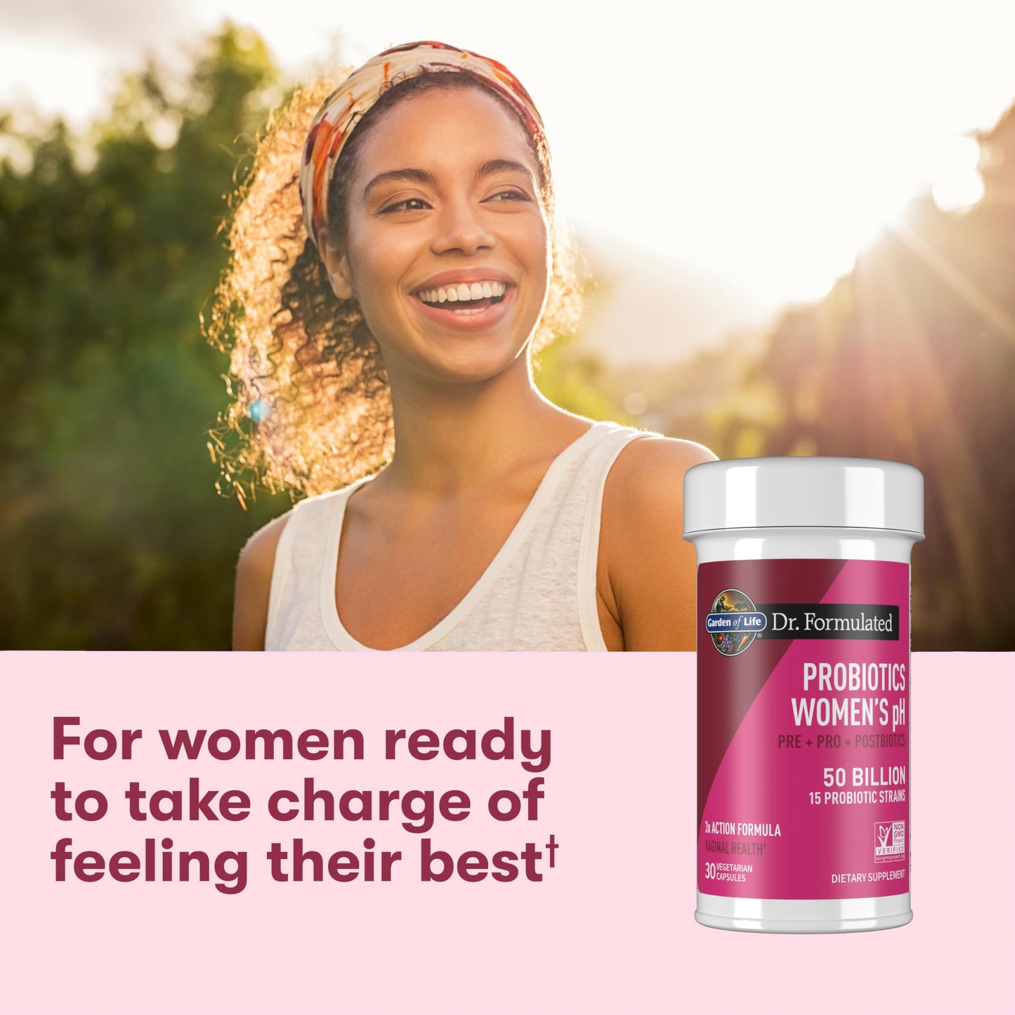 Garden of Life Dr Formulated Once Daily 3-in-1 Complete Prebiotics, Postbiotics & Probiotics for Women, PRE + PRO + POSTBIOTIC Supplement for Women’s Digestive, Immune & Vaginal Health, 30 Day Supply