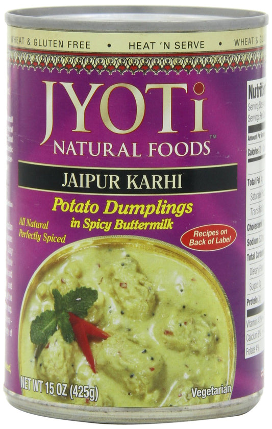 Jyoti Jaipur Karhi, 12 cans of 15 oz each, All Natural, Product of USA, Gluten Free, Vegetarian, BPA Free