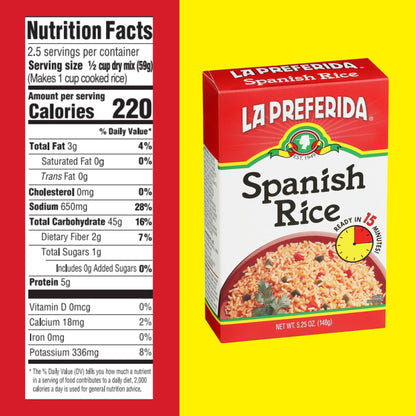 La Preferida Spanish Rice in a Box, 5.25 oz, (Pack - 9)