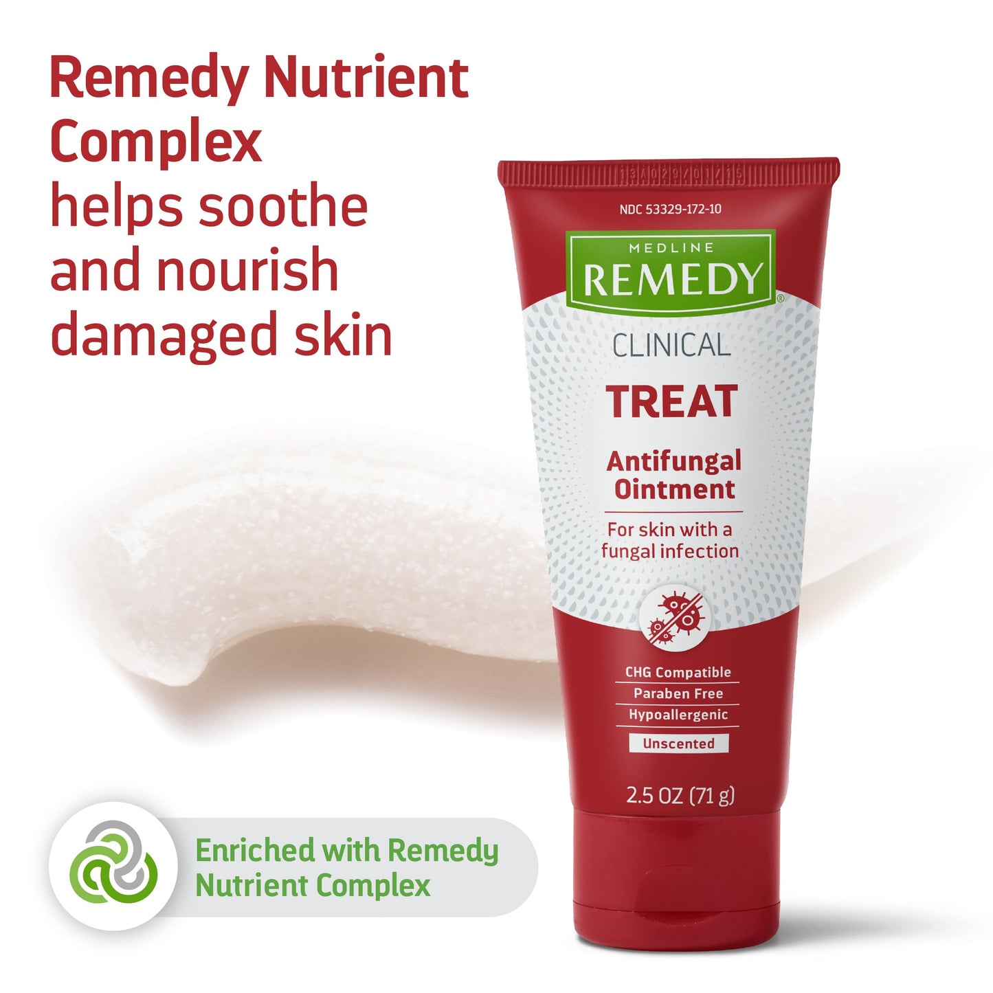 Medline Remedy Clinical Antifungal Ointment, 2.5 oz., Effective Treatment for Athlete's Foot & Ringworm, Single Tube