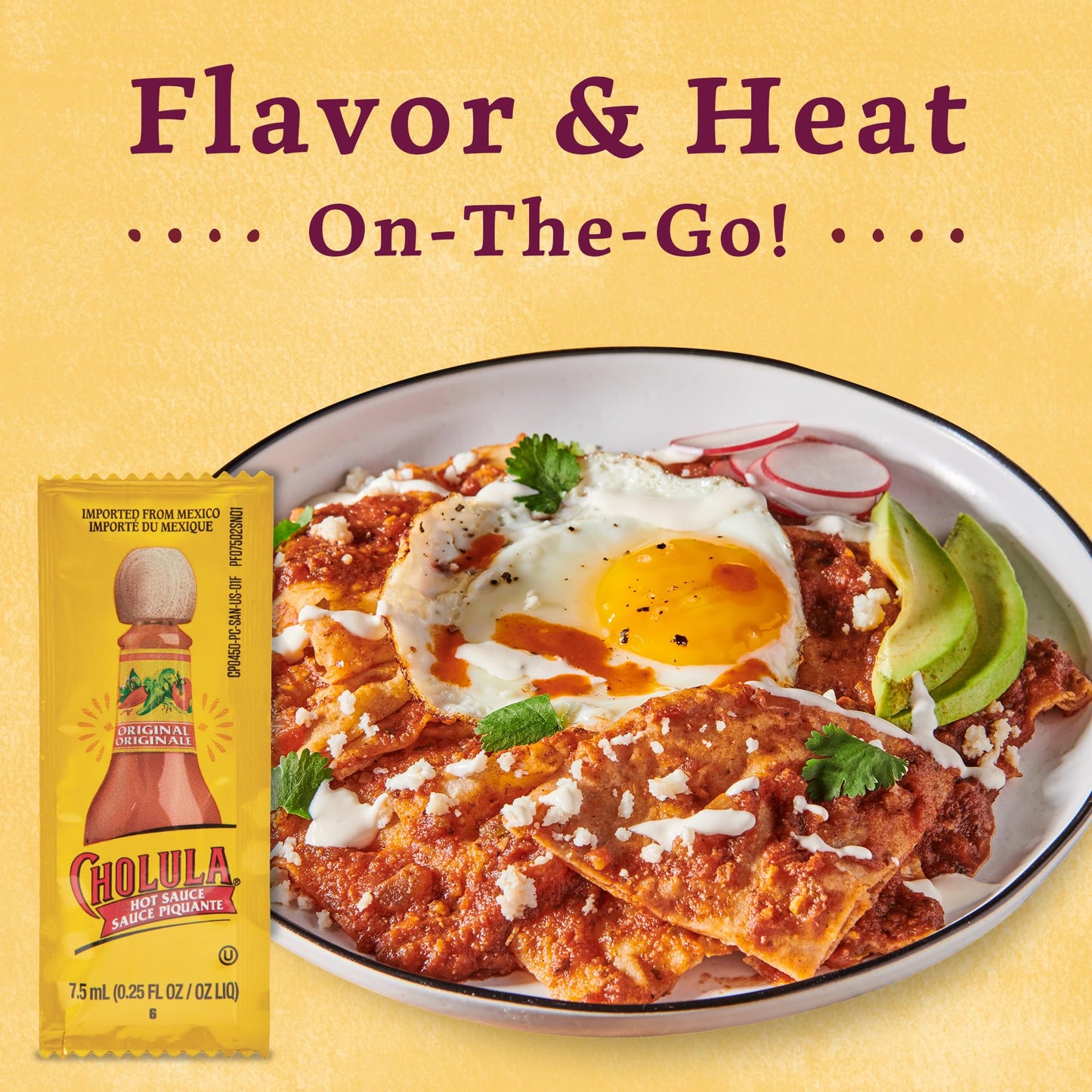 Cholula Original Hot Sauce Packets, 200 count - One 200 Count Individual Hot Sauce Packets with Mexican Peppers and Signature Spice Blend, Perfect Single-Serve Size for Delivery and Takeout