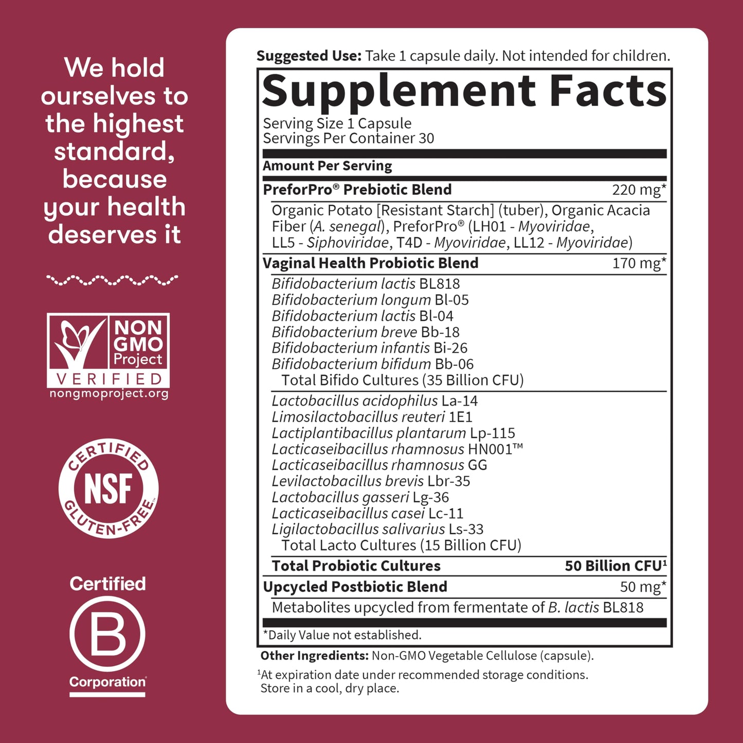 Garden of Life Dr Formulated Once Daily 3-in-1 Complete Prebiotics, Postbiotics & Probiotics for Women, PRE + PRO + POSTBIOTIC Supplement for Women’s Digestive, Immune & Vaginal Health, 30 Day Supply