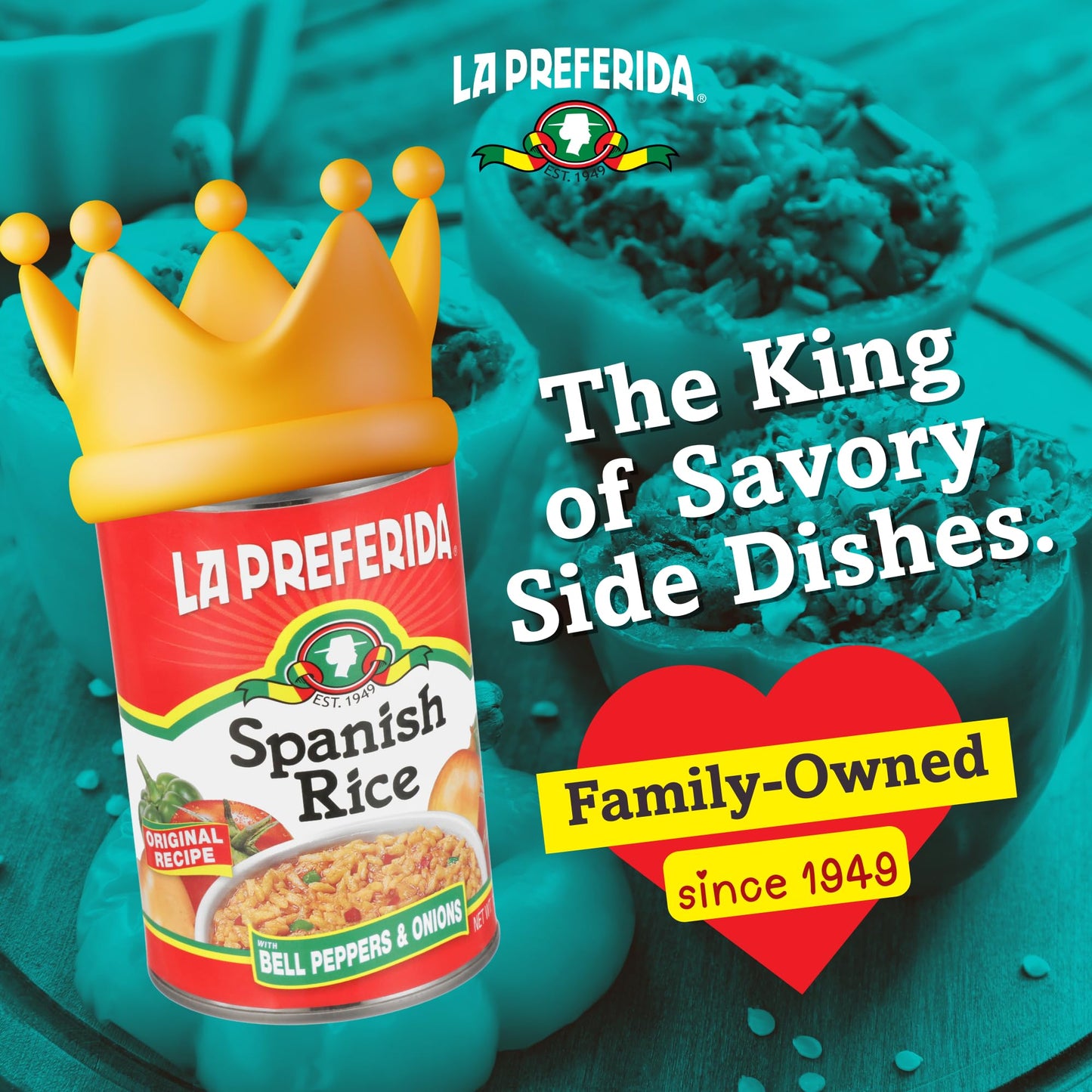 La Preferida Canned Spanish Rice - Quick & Easy, Robust Sauce of Tomatoes, Bell Pepper and Onion. Vegan, Natural ingredients, 15 oz (Pack of 12)