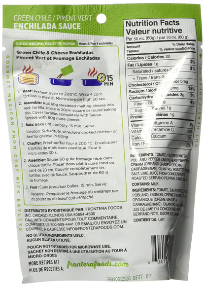 Frontera Green Chili Enchilada Sauce, 8 oz