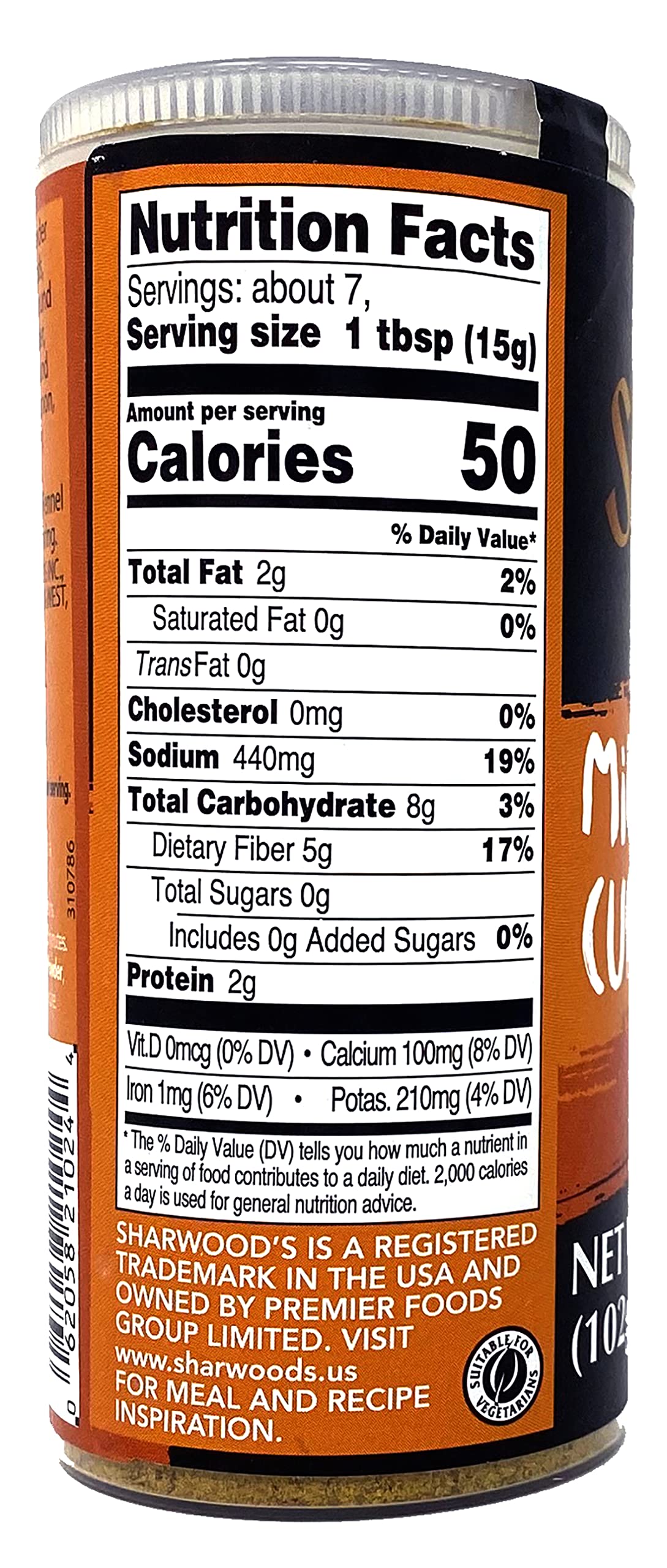 Sharwood's Mild Curry Powder, 3.6 oz (102g), Pack of 2