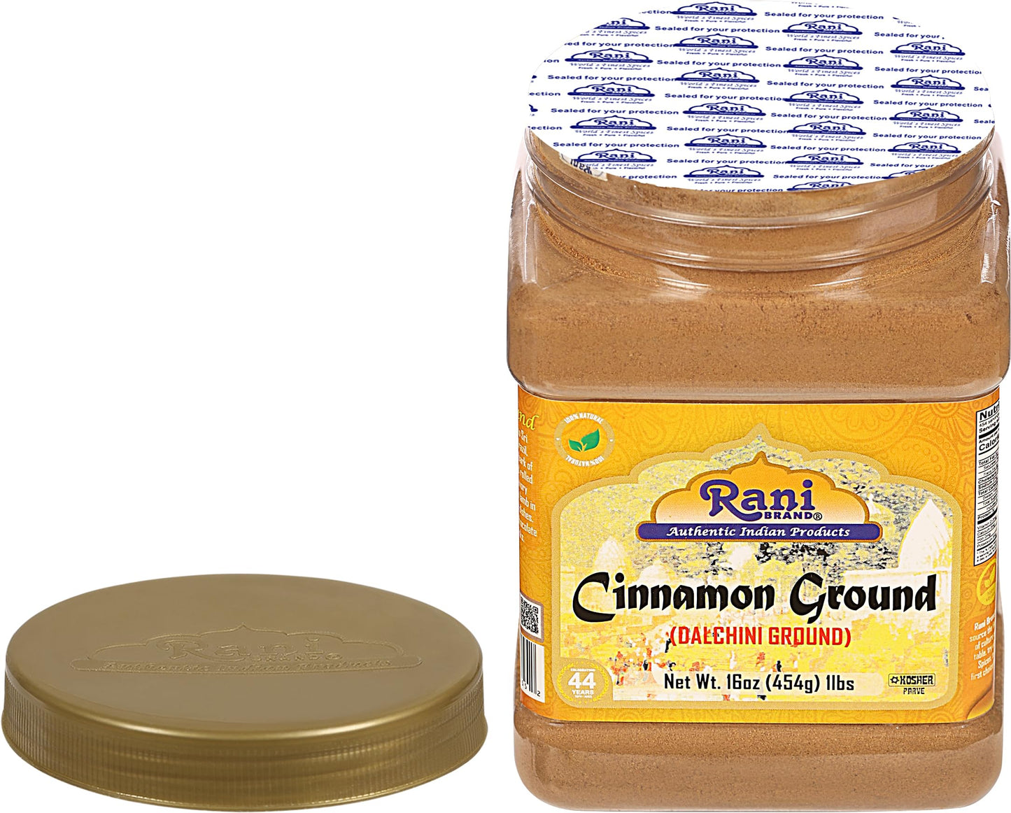 Rani Cinnamon Powder (Ground) Spice 16oz (1lb) 454g PET Jar ~ All Natural | Salt-Free | Vegan | No Colors | Gluten Friendly | NON-GMO | Kosher