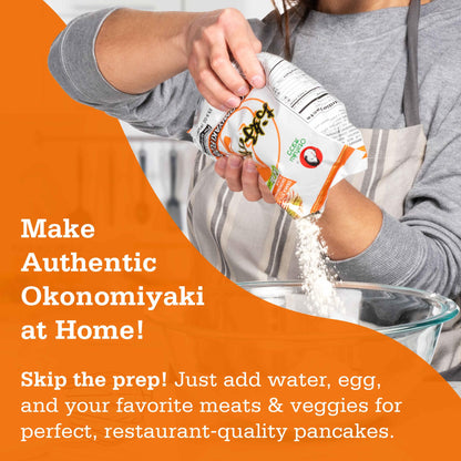 Otafuku Okonomiyaki Flour for Japanese Okonomiyaki Pancakes, 12 Servings, 15.9 Oz (1 Lb)