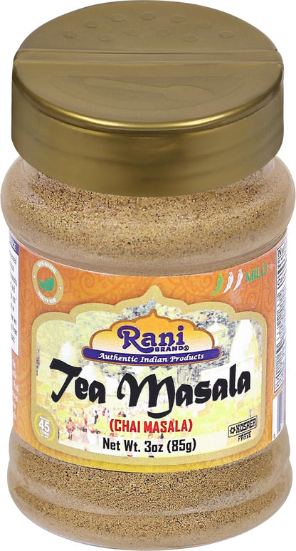 Rani Tea (Chai) Masala Indian Spice Blend 3oz (85g) PET Jar ~ All Natural | Vegan | Gluten Friendly | Salt & Sugar Free | NON-GMO | No Colors | Indian Origin