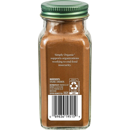 Simply Organic Ceylon Ground Cinnamon, 2.08 Ounce 3 Pack, Non-GMO Organic Cinnamon Powder, Vegan