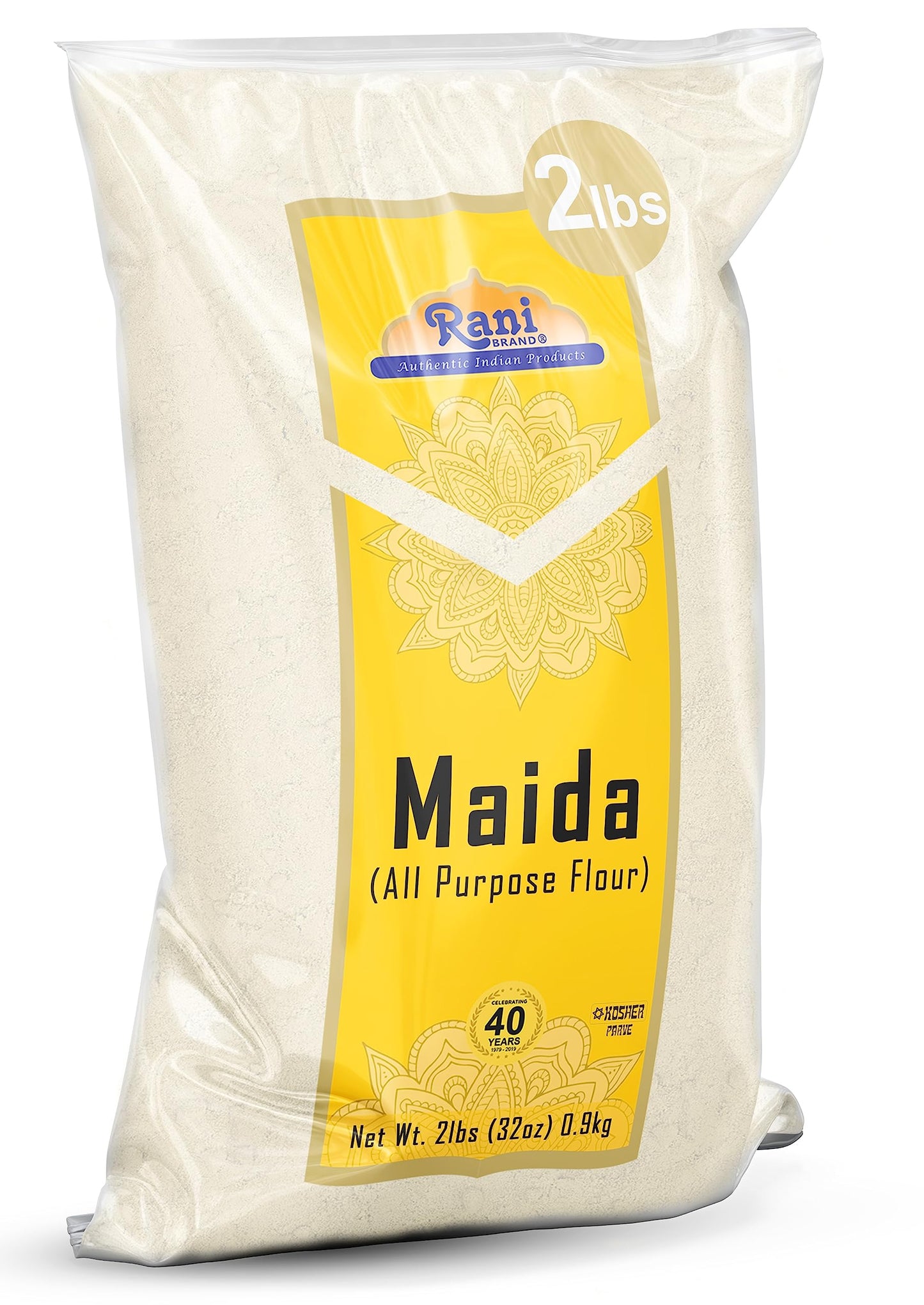 Rani Maida Flour (Indian All Purpose Flour) 32oz (2lbs) 908g ~ All Natural | Vegan | Gluten Friendly | NON-GMO | Kosher | Indian Origin