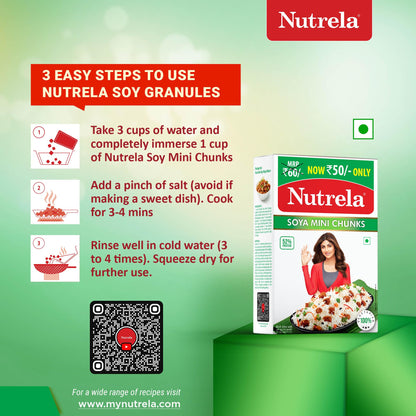 Nutrela, Soya Mini Chunks, 220 Grams(gm)