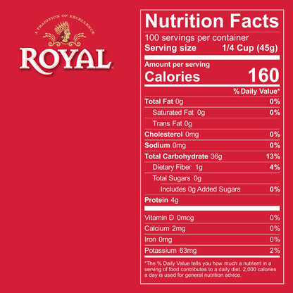 Royal Chef's Secret Extra Long Basmati Rice - 20 lb Bag
