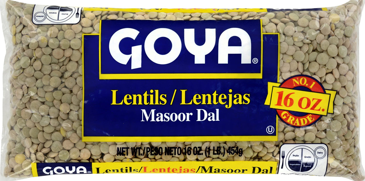 Goya Foods Lentils, Dry, 16 Ounce (Pack of 24)