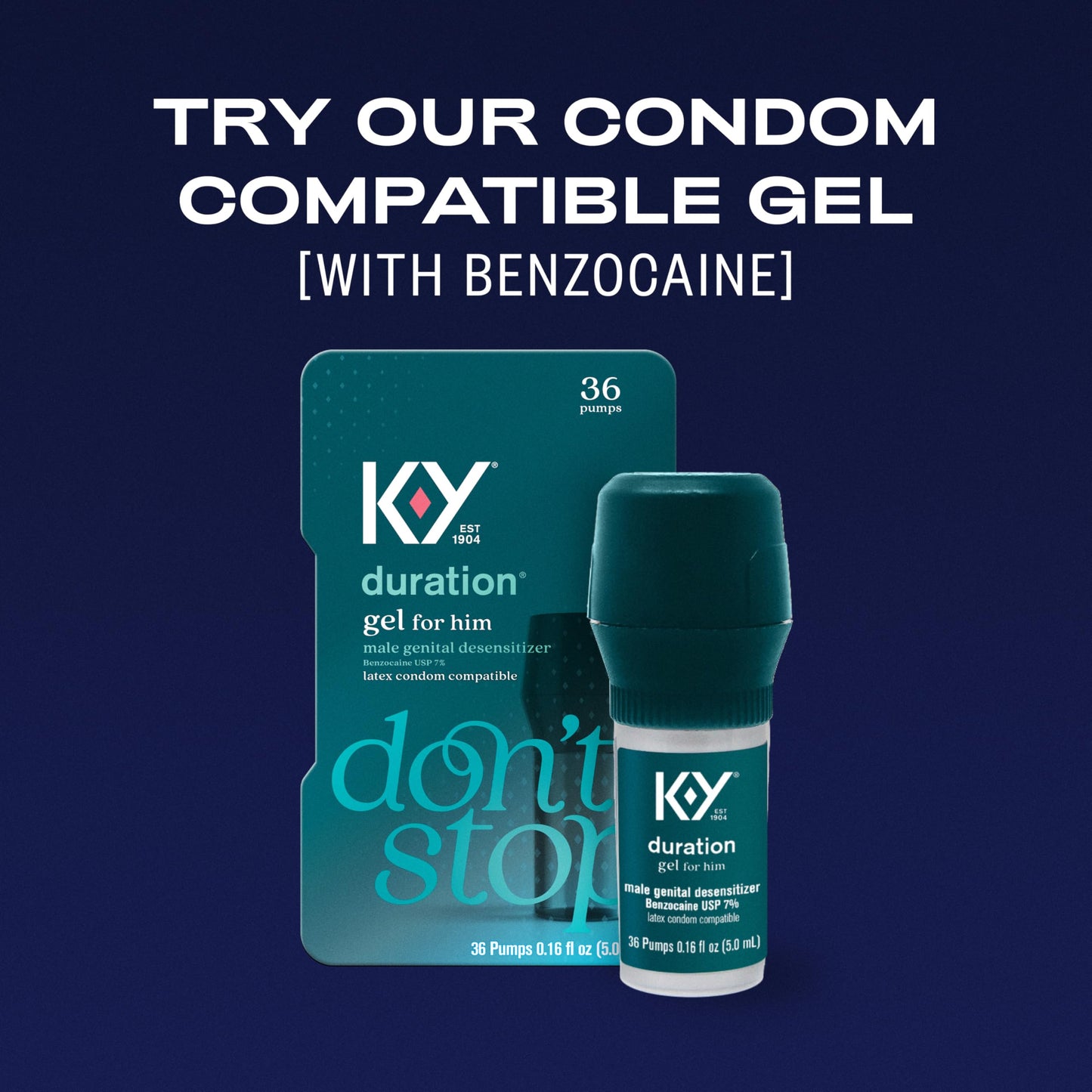 K-Y Duration Delay Spray, Numbing Climax Delay Spray for Men & Lidocaine Desensitizing Spray, Climax Control, Sex Accessories for Adults Couples, Last Longer in Bed, 0.36 FL OZ / 100 Sprays