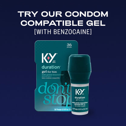 K-Y Duration Delay Spray, Numbing Climax Delay Spray for Men & Lidocaine Desensitizing Spray, Climax Control, Sex Accessories for Adults Couples, Last Longer in Bed, 0.36 FL OZ / 100 Sprays