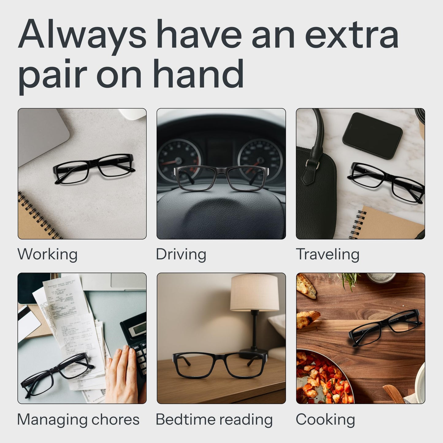 Gaoye 1.5 Professional Reading Glasses for All Day - Computer Readers with Blue Light Protection - Value Pack