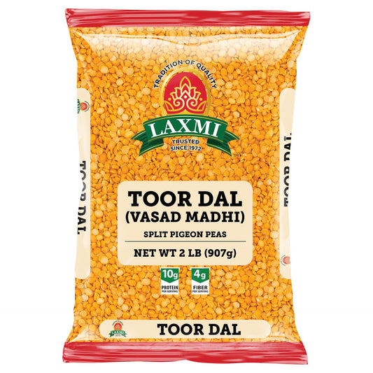 Laxmi Toor Dal, Traditional Indian Split Pigeon Peas - 2lb Bag