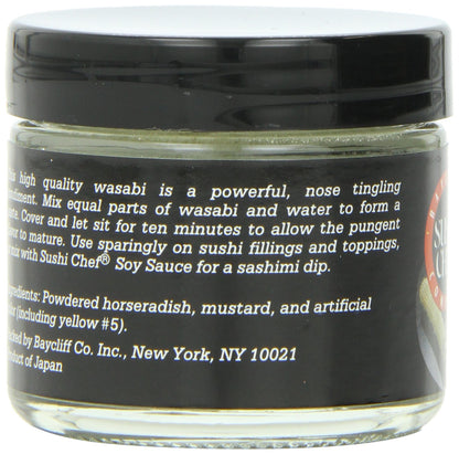 Sushi Chef Wasabi (Powdered Green Horseradish), 1-Ounce Glass Jars (Pack of 6)