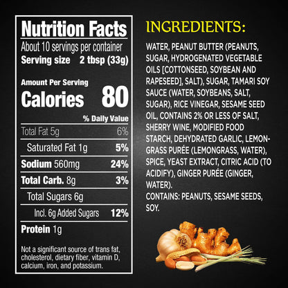 HOUSE OF TSANG Bangkok Peanut Sauce, 11.5 Oz