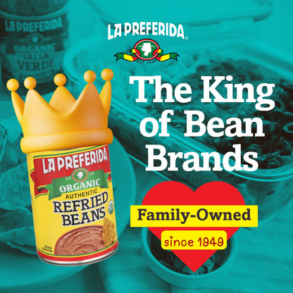 La Preferida Organic Refried Beans, 15 Ounce (Pack of 12)
