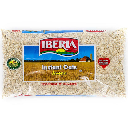 Iberia Oats Instant Oatmeal, Breakfast Cereal, High Fiber, 32oz.