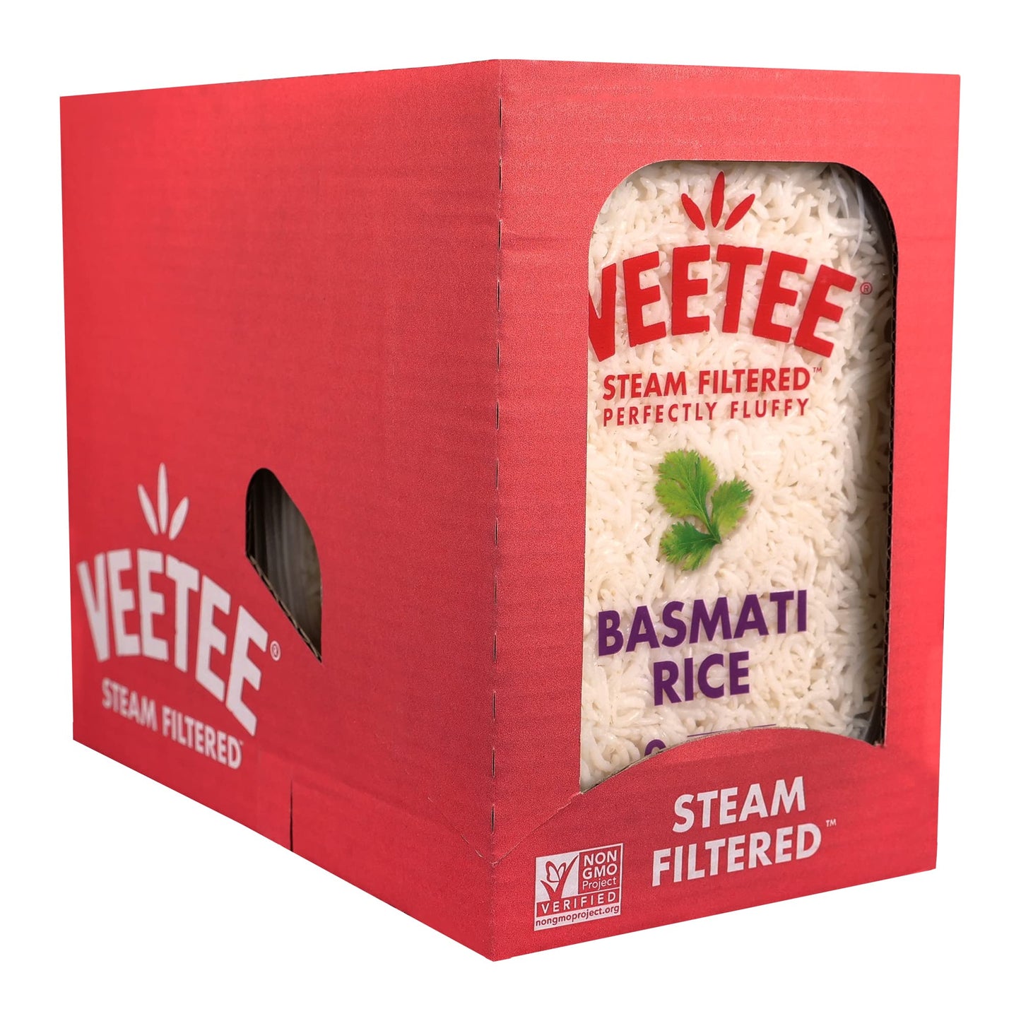 Veetee Basmati Rice - 2 Minute Rice Microwavable Meals - Instant Rice Meals Ready to Eat Gluten Free Precooked Rice - 9.9oz (Pack of 6)