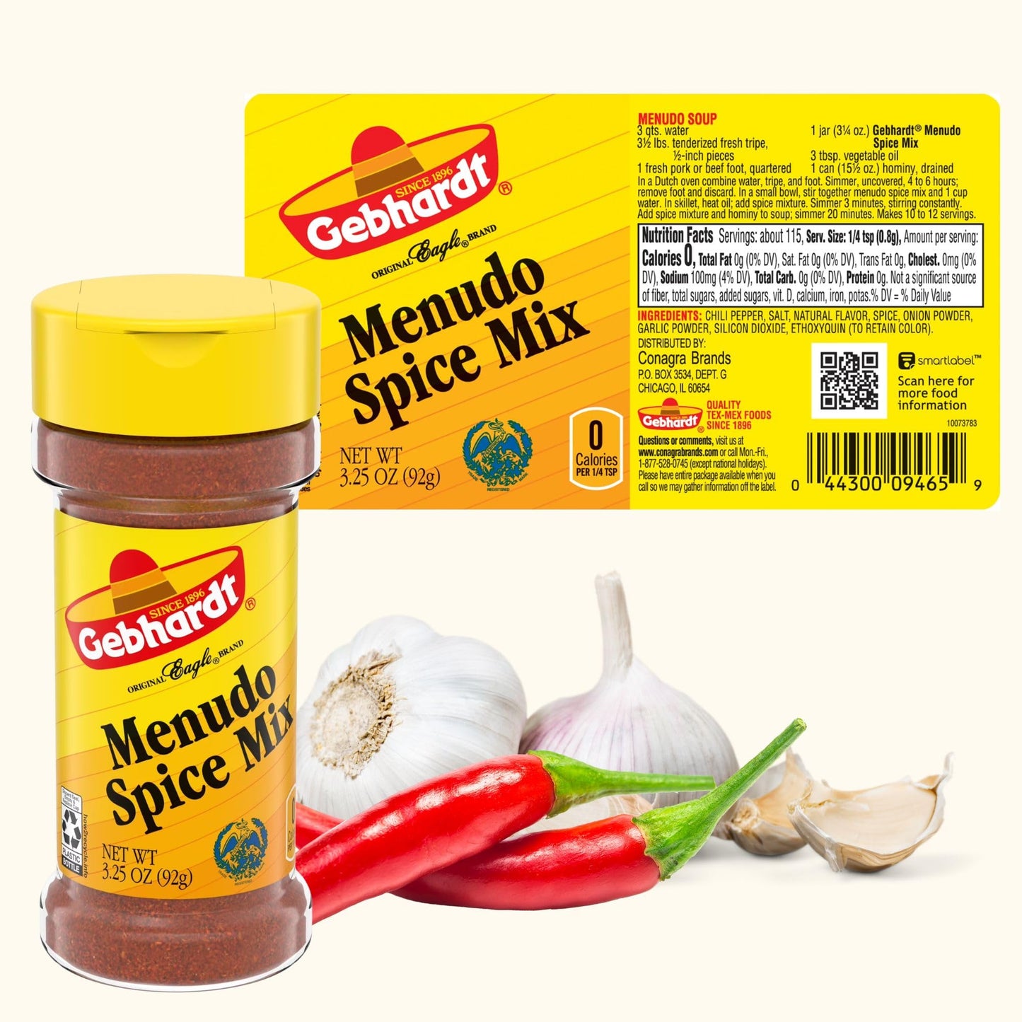 Gebhardt Menudo Spice Mix 3.25oz Bottle (Pack of 3)