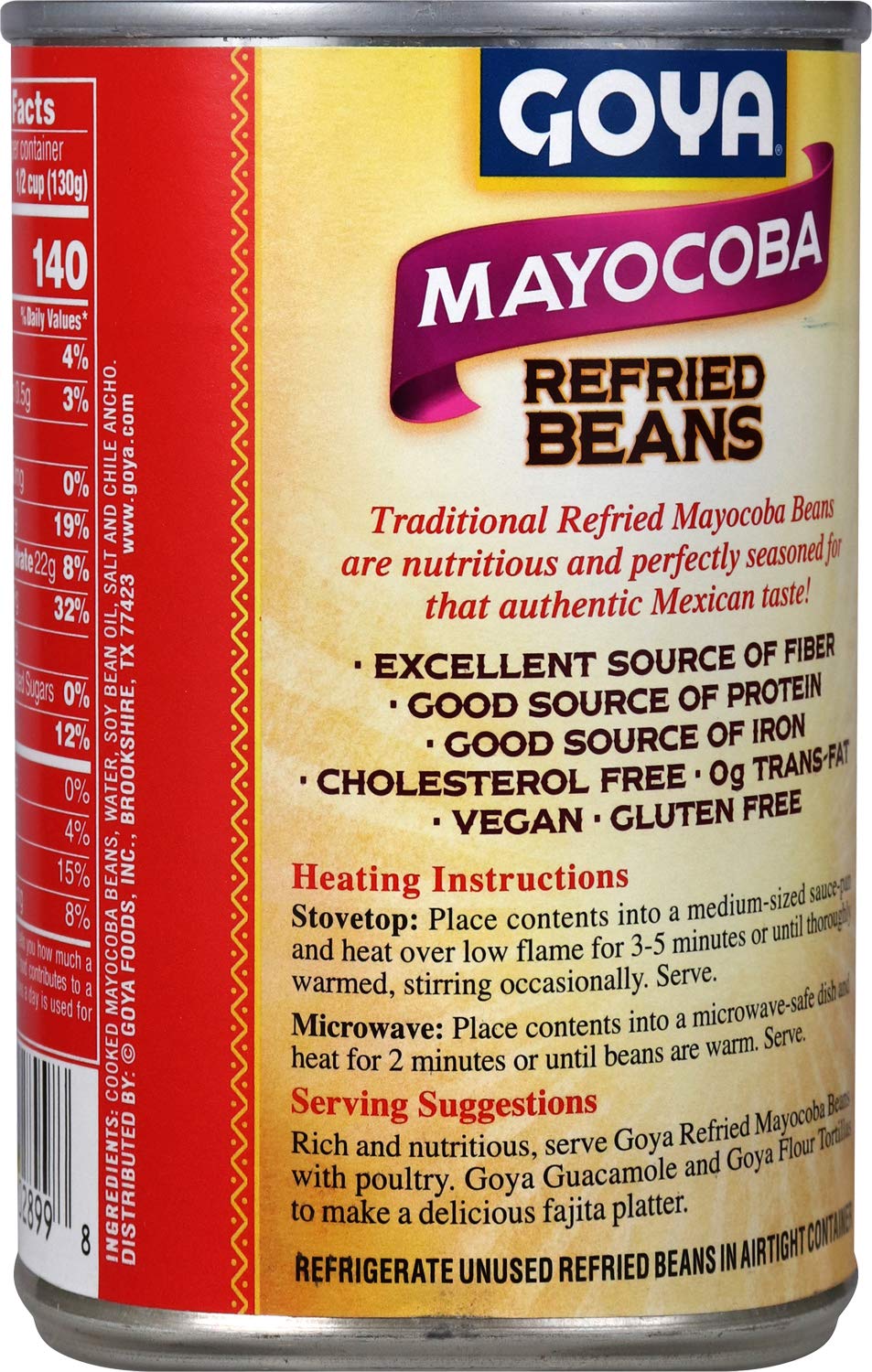 Goya Mayocoba Refried Beans, 16 Ounce (Pack of 12)