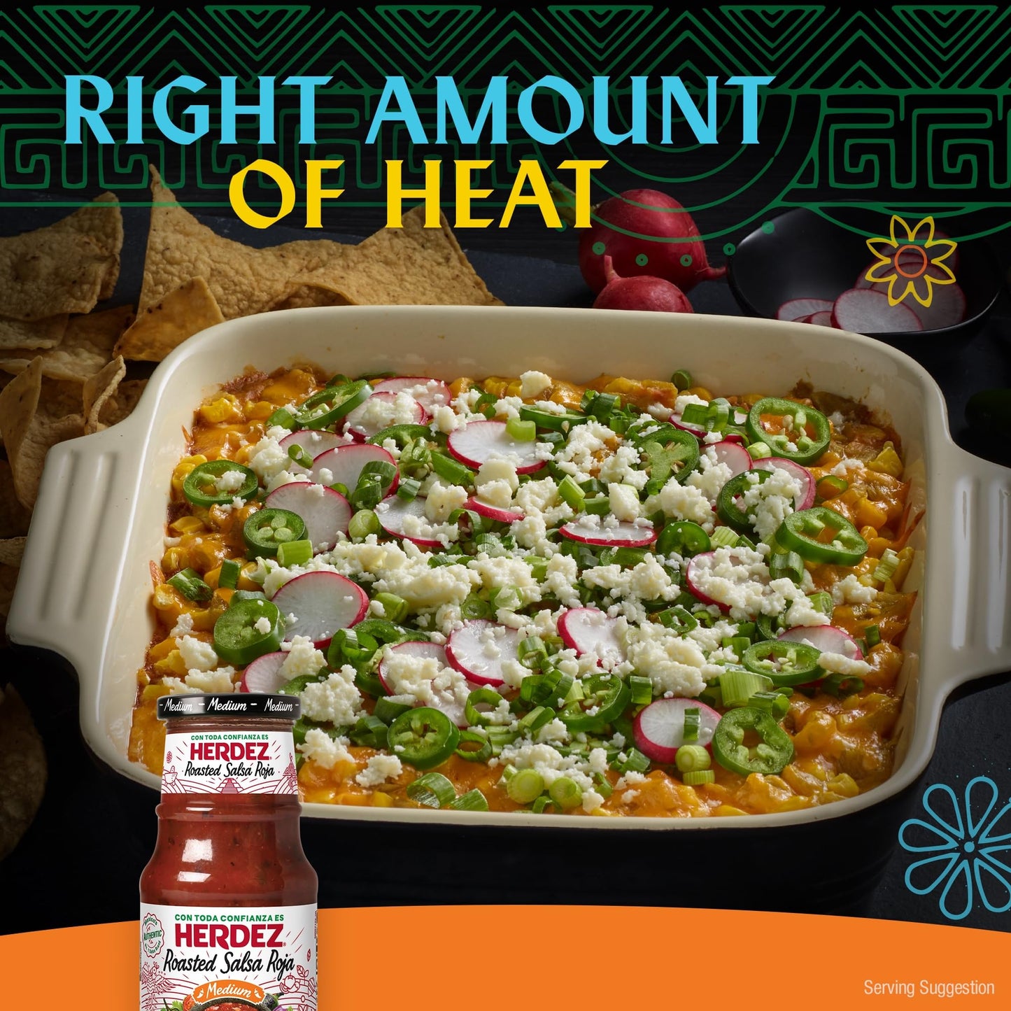 HERDEZ Roasted Salsa Roja, Medium, 15.7 oz Jar– Smoky & Spicy Red Salsa for Tacos & Enchiladas