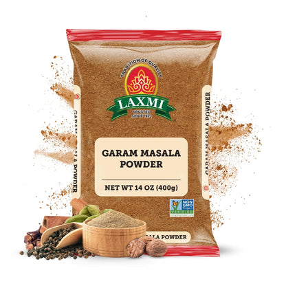 LAXMI Garam Masala Powder -14 oz - Traditional Indian Spice Blend - Salt-Free, Vegan, Non-GMO