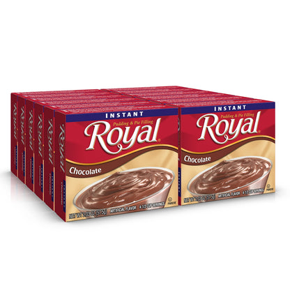 Royal Instant Pudding Dessert Mix, Chocolate, Fat Free (12 - 2 oz Boxes)