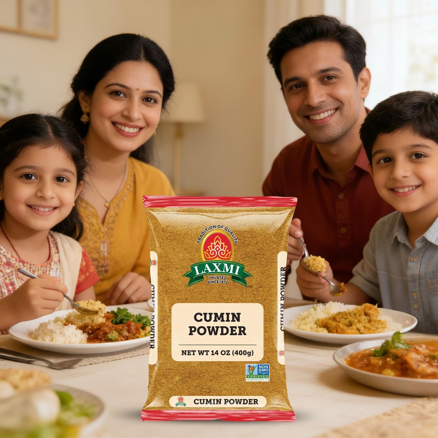 Laxmi All-Natural Dried Cumin Powder - 14 Ounce