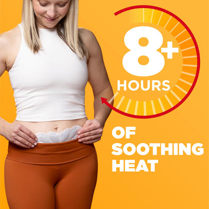 ThermaCare Menstrual Heating Pads - Portable, Adhesive HeatWraps for Period Cramps & Backache Relief - Discreet, Cord-Free Heat Therapy - Up to 8 Hours of Relief (6-Count)