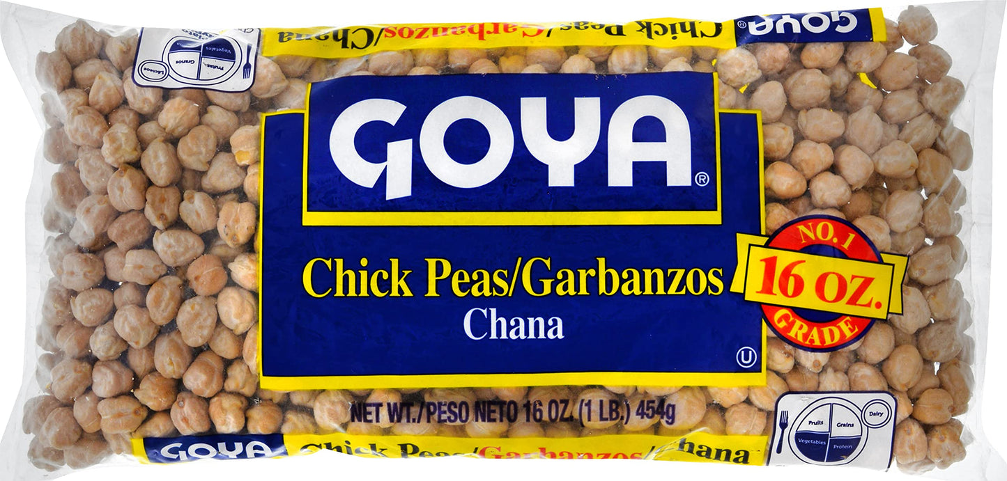 Goya Foods Chick Peas, Garbanzo Beans, Dry, 16 Ounce (Pack of 24)