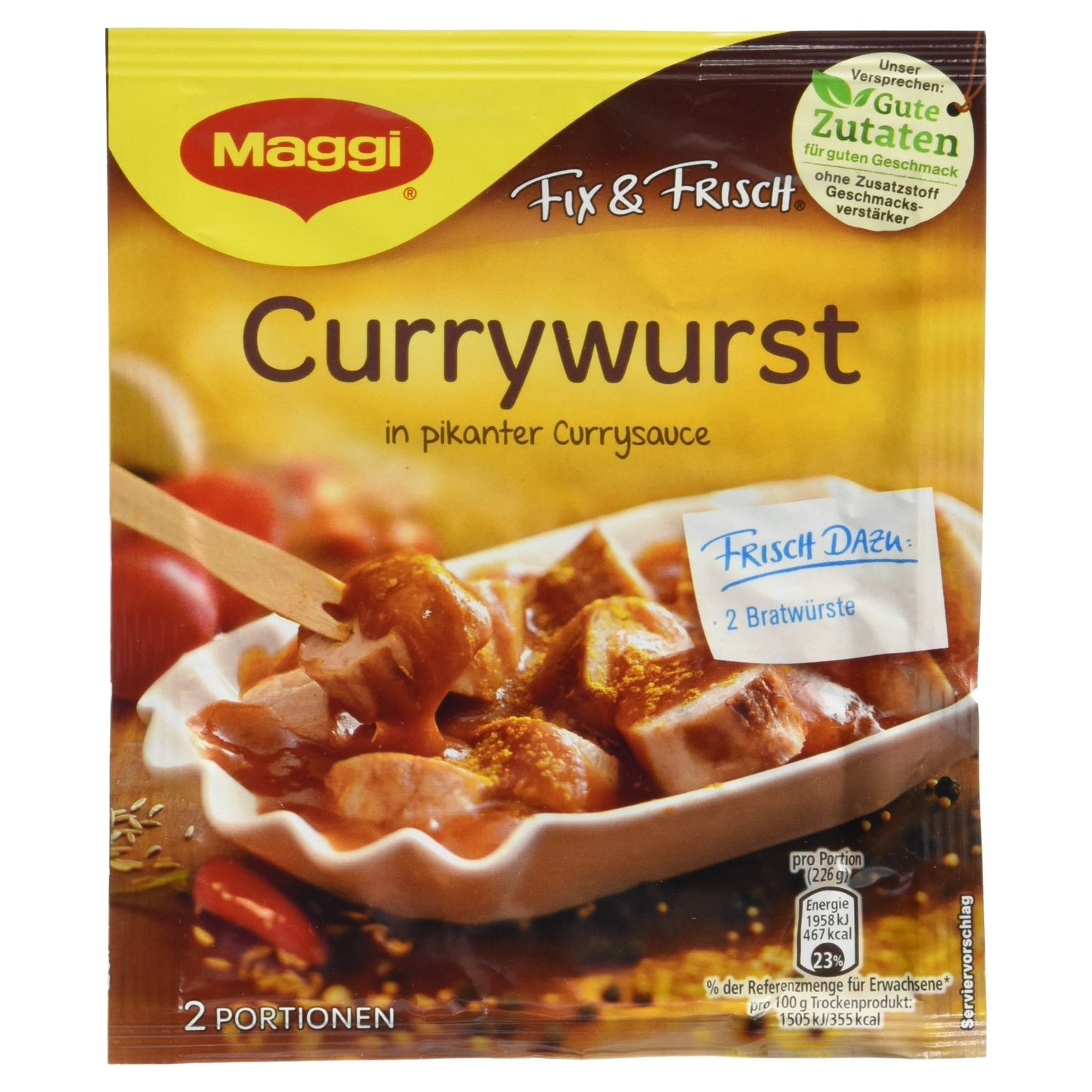 Maggi fix und frisch Currywurst tomatig-pikant