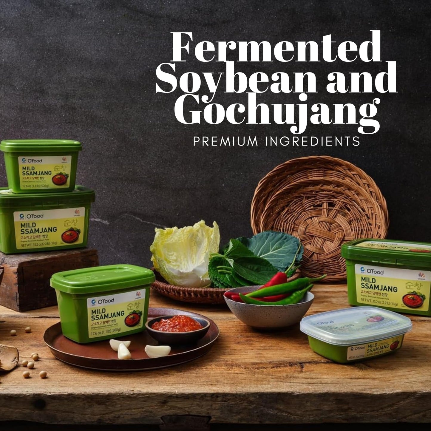 Ssamjang Korean Soybean Paste Sauce for BBQ, Lettuce Wraps, Rice, Vegetables, and Meat | Korean Flavor, Bold & Savory - O’food