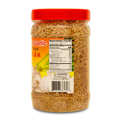 Flying Horse Crispy Fried Garlic – 16 oz (1 lb) | Premium Golden Brown Crunchy Garlic | All-Natural, No Preservatives, Ready-to-Use Topping for Salads, Soups, Noodles & More
