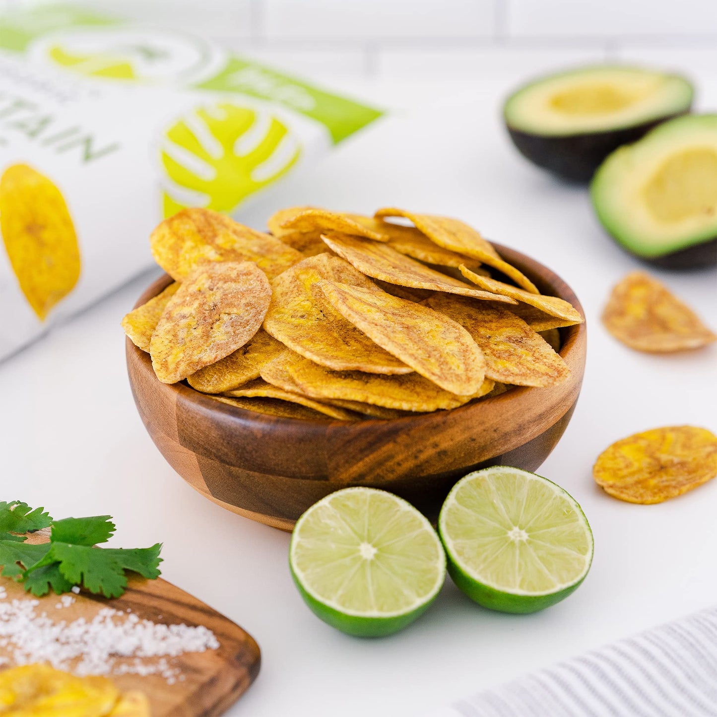 ARTISAN TROPIC Plantain Strips Sea Salt - 2 Pack, 4.5oz - Vegan, Paleo, Gluten Free Chips – Whole 30 Approved Foods Non-GMO Healthy Snack for Lunches, Dipping, Parties - Baked Banana Chips