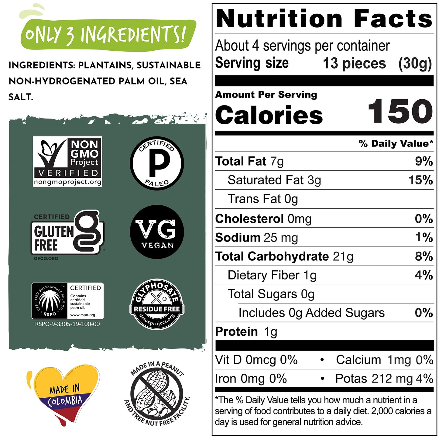 ARTISAN TROPIC Plantain Strips Sea Salt - 2 Pack, 4.5oz - Vegan, Paleo, Gluten Free Chips – Whole 30 Approved Foods Non-GMO Healthy Snack for Lunches, Dipping, Parties - Baked Banana Chips