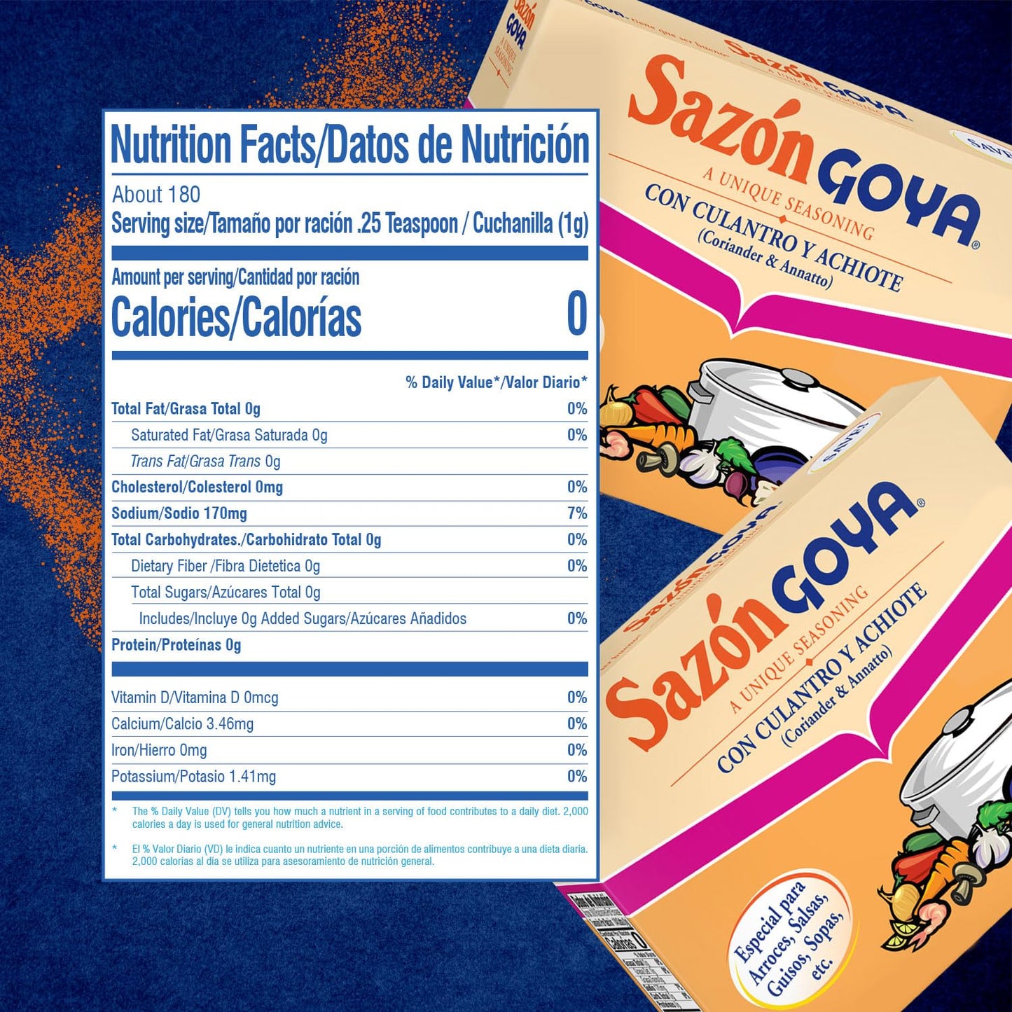 Goya Foods Sazón Seasoning with Coriander & Annatto, 6.33 Ounce (Pack of 1)